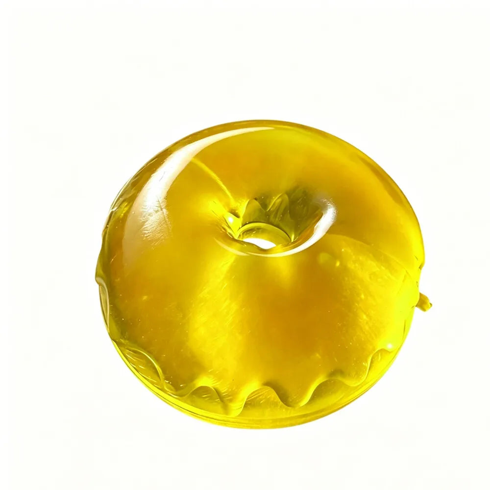 Clear maltose donut squishy stress ball - detail