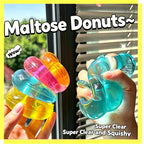 Clear maltose donut squishy stress ball - view 10