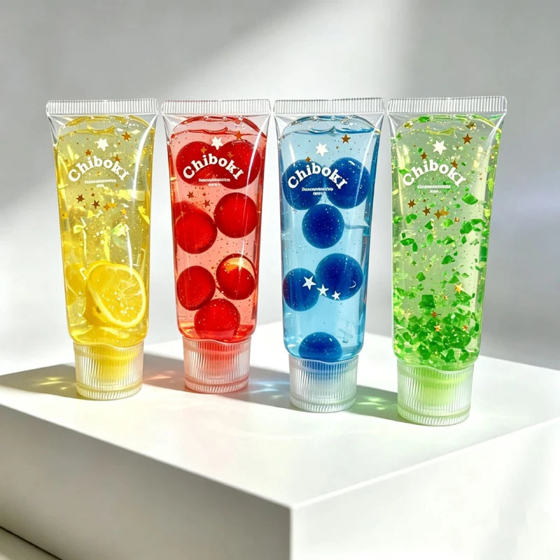 Fruit-filled toothpaste squishy toy