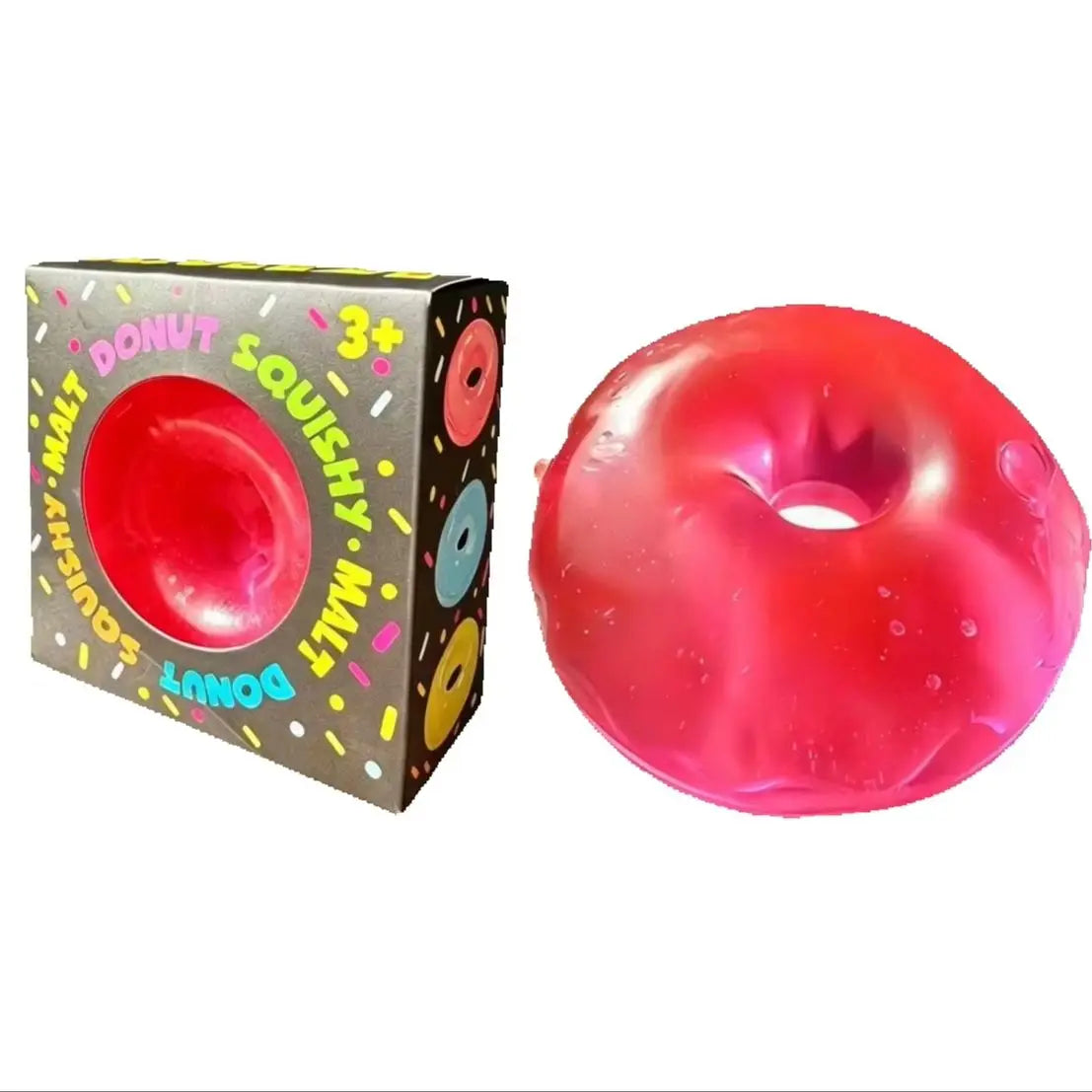 Clear maltose donut squishy stress ball - view 7