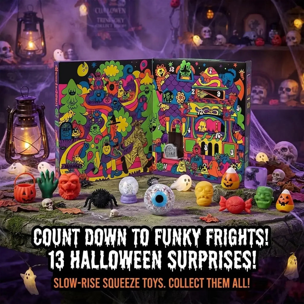 13 days of Halloween countdown calendar with squishy surprises