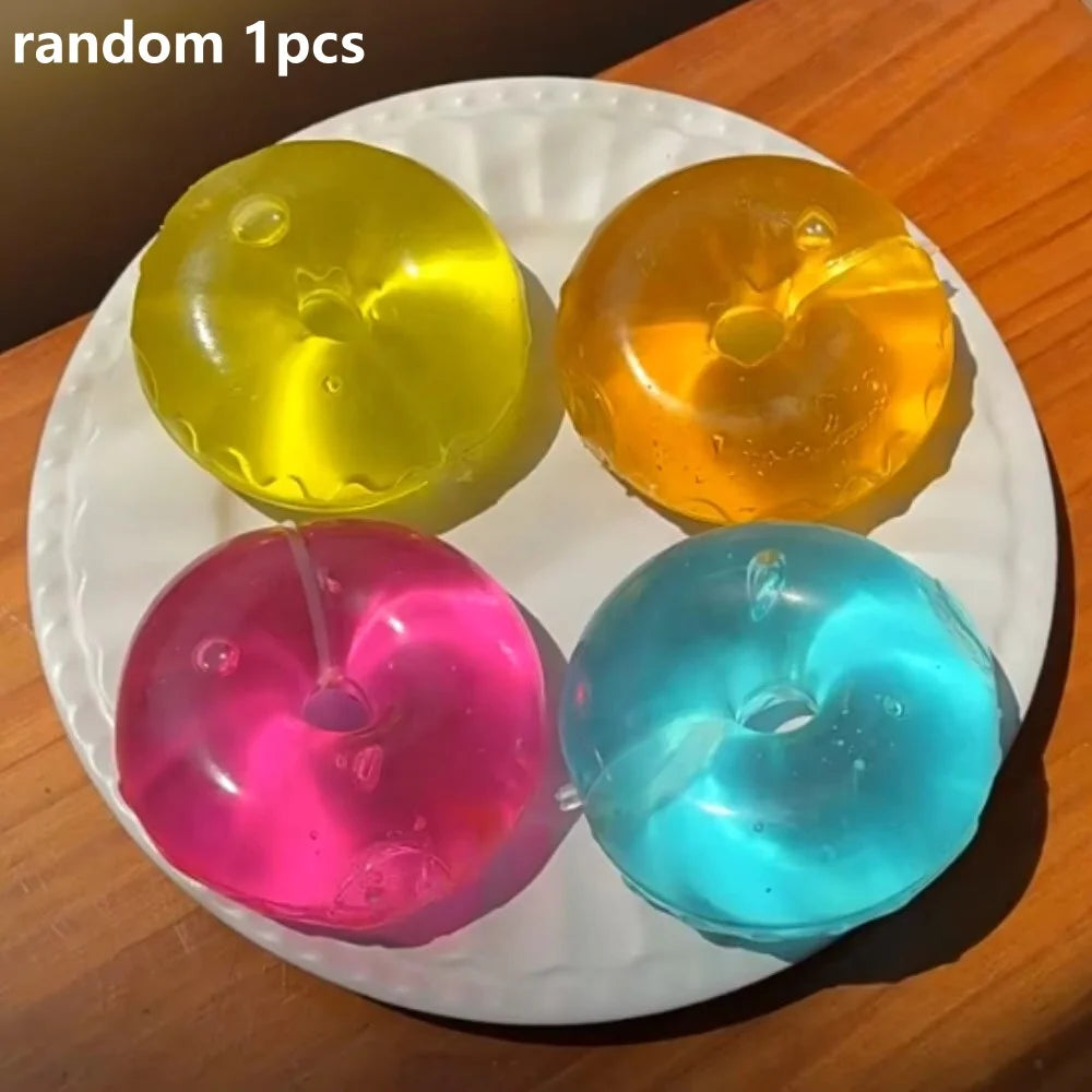 Clear maltose donut squishy stress ball - view 12