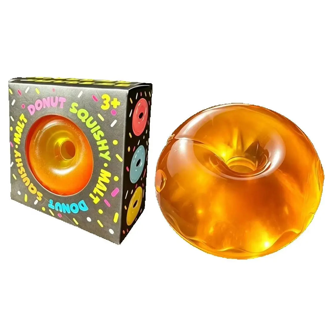 Clear maltose donut squishy stress ball - view 15