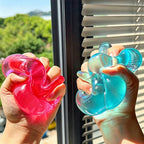 Clear maltose donut squishy stress ball - view 2