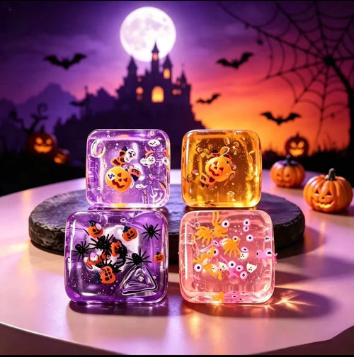 Luminous Halloween squishy cubes - detail