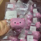 Crunchy pink pig squishy ball - view 7