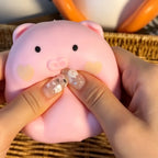 Crunchy pink pig squishy ball