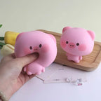 Crunchy pink pig squishy ball - view 12