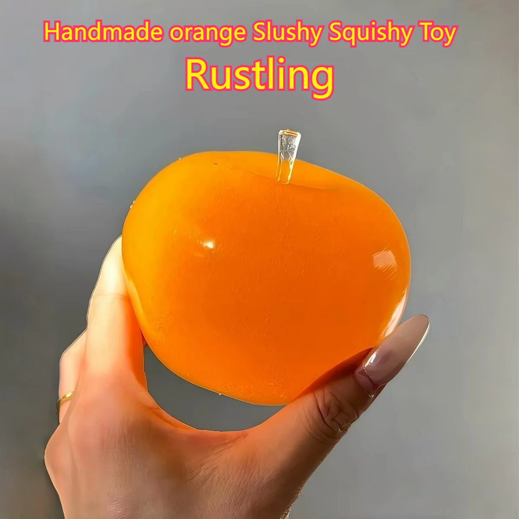 Orange slushy squishy toy - detail