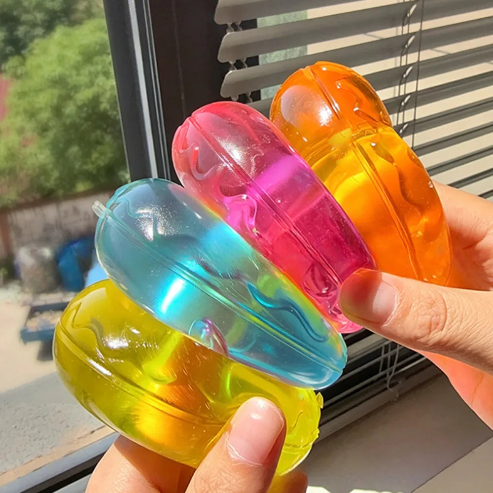 Clear maltose donut squishy stress ball - view 9