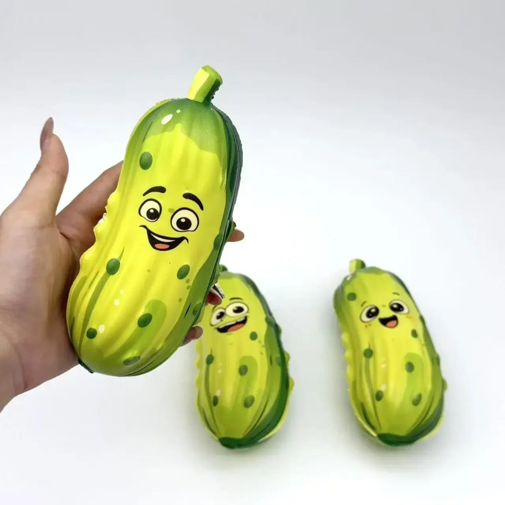 Potato, strawberry and cucumber squishy toys