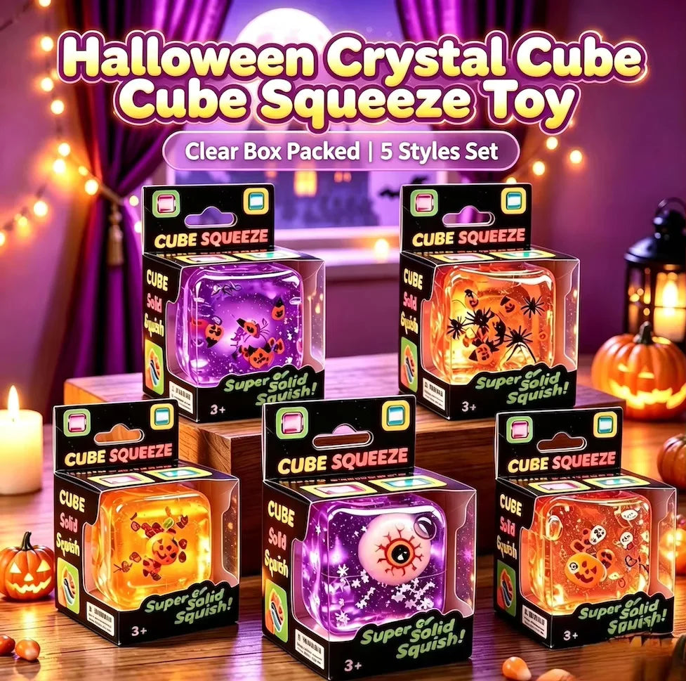 Luminous Halloween squishy cubes