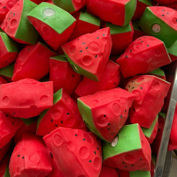 Watermelon Stress Ball Crunchy Squeeze Ball Squishy Toy Round Blocks Filled Fidget Toy ASMR Sensory Anti Stress Relief Toy