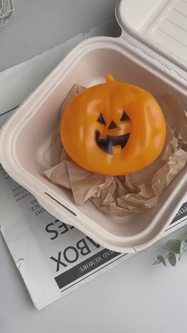 Halloween pumpkin and ghost squishy video